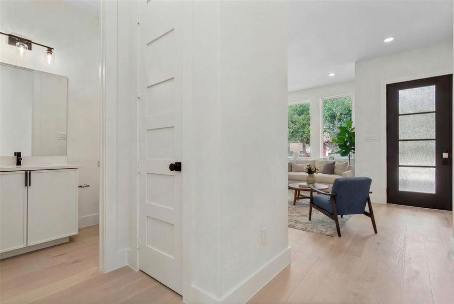 Furnished interior view inside a new home in , Dallas (Image 12).