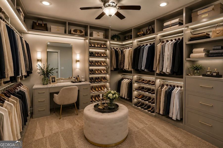 Furnished interior view inside a new home in The Fairways at Mirror Lake, Villa Rica (Image 50).