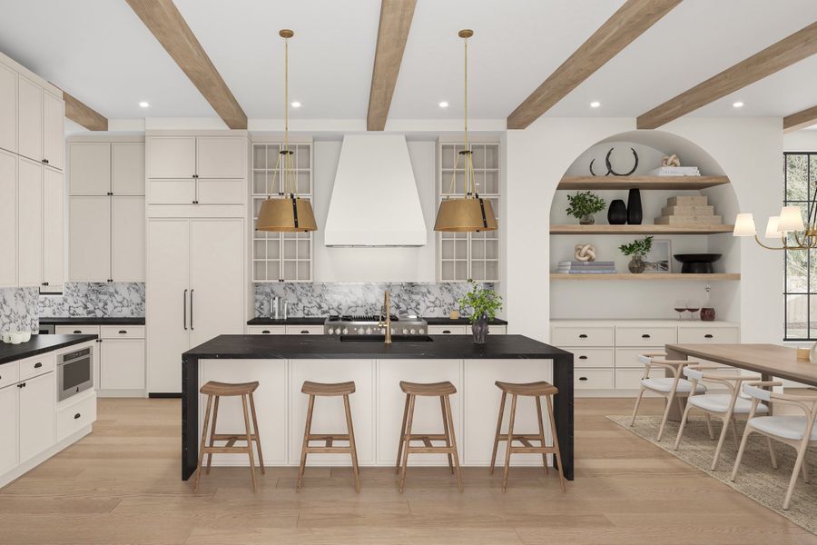 Representative furnished interior of a home built from the Iris by Homebound in The Villas at Lakeside, Flower Mound (Image 5).