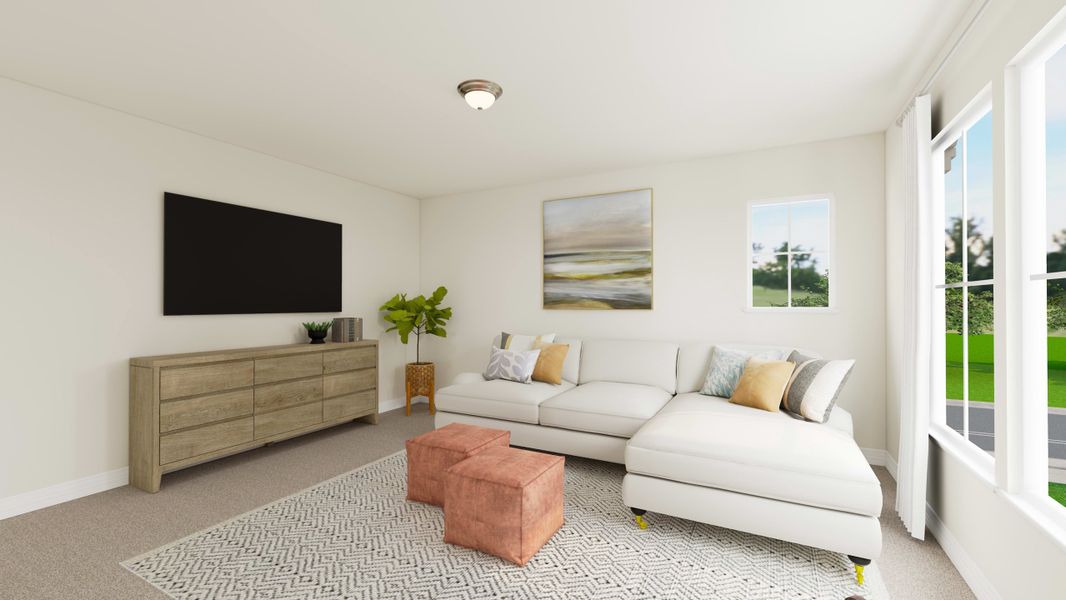 Representative furnished interior of a home built from the Lantana by Tri Pointe Homes in Mason Woods, Cypress (Image 18).