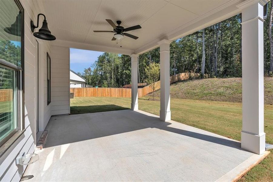 Exterior details and patio area of a home in Springside Reserve, Powder Springs (Image 1).