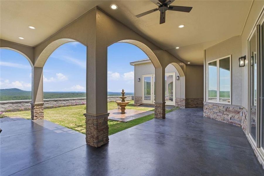Exterior details and patio area of a home in , Clarkesville (Image 36).