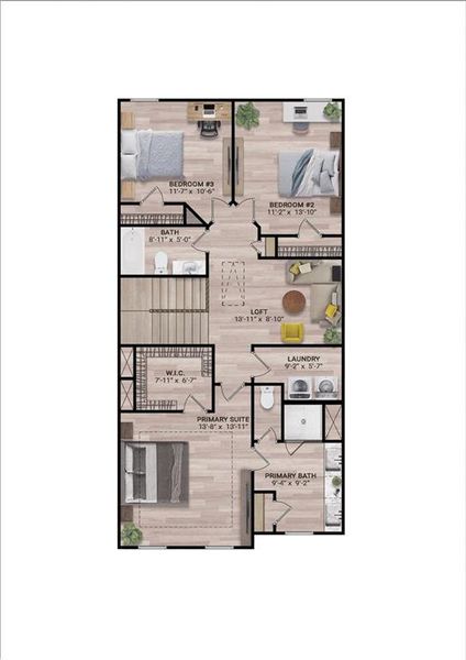 2D floor plan layout of this home in , Dacula, GA (Image 3).