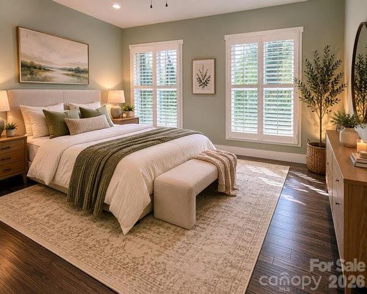 Bedroom - Virtually staged