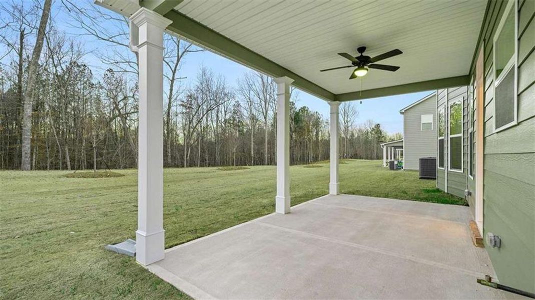 Exterior details and patio area of a home in Heritage Pointe, Senoia (Image 2).