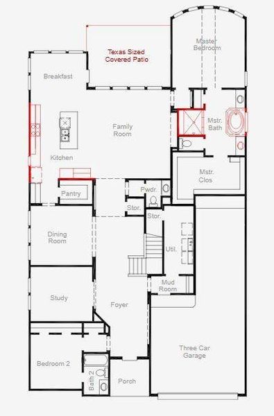 2D floor plan layout of this home in Jubilee, Hockley, TX (Image 2). 2D floor plan layout of this home in Jubilee, Hockley, TX (Image 2).