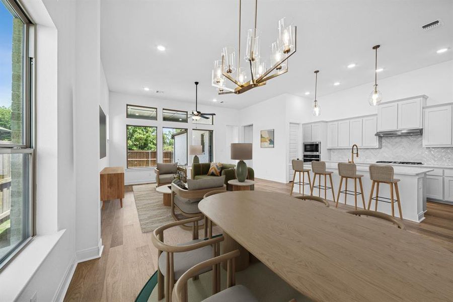 Furnished interior view inside a new home in Karis - Village Series, Crowley (Image 14). Furnished interior view inside a new home in Karis - Village Series, Crowley (Image 14).