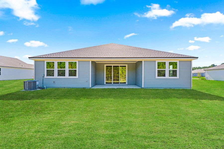Lot 531 Rear Exterior with Integrated Covered Patio at NorthShore in Kingsland