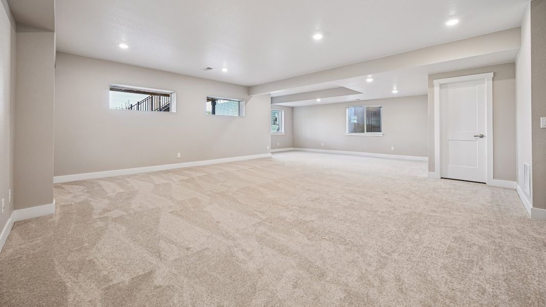 Finished living space adds flexibility to fit your lifestyle