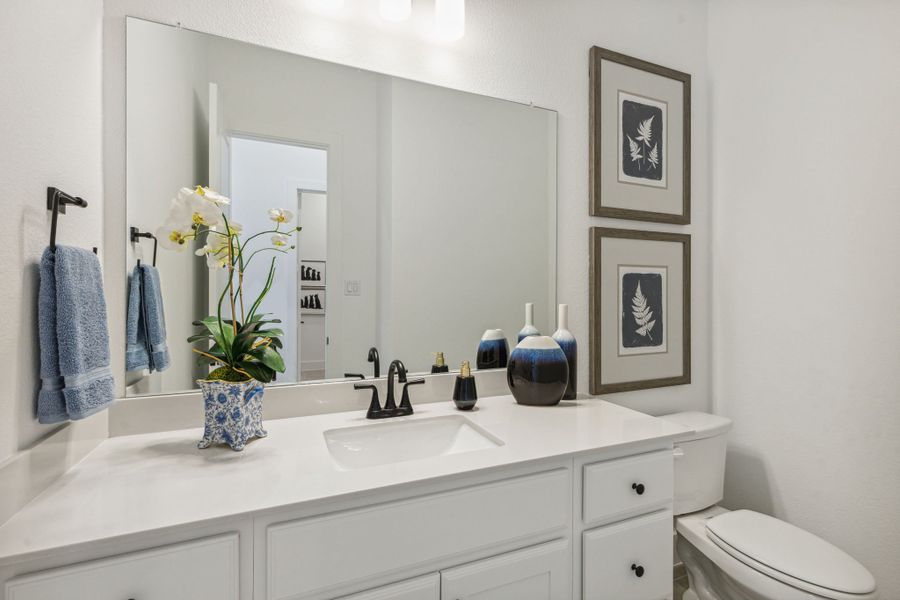 Representative furnished interior of a home built from the Grant by Centre Living Homes in Newman Village Townhomes, Frisco (Image 28).