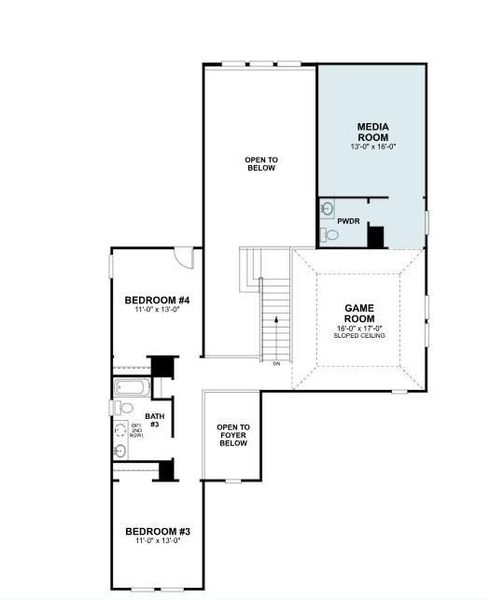 2D floor plan layout of this home in Chaparral Park, Oak Point, TX (Image 3). 2D floor plan layout of this home in Chaparral Park, Oak Point, TX (Image 3).