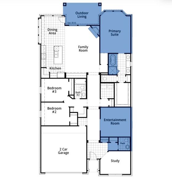 2D floor plan layout of this home in Goodland, Venus, TX (Image 3).