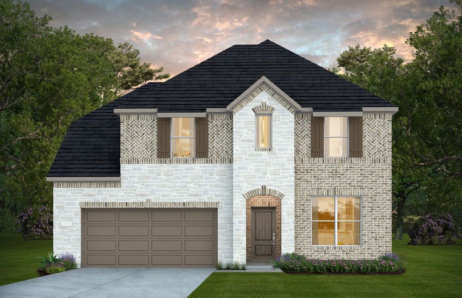 Representative exterior photo of a completed home built from the Wheeler by Pulte Homes in Blue Creek Trails, Richmond, TX (Image 22).