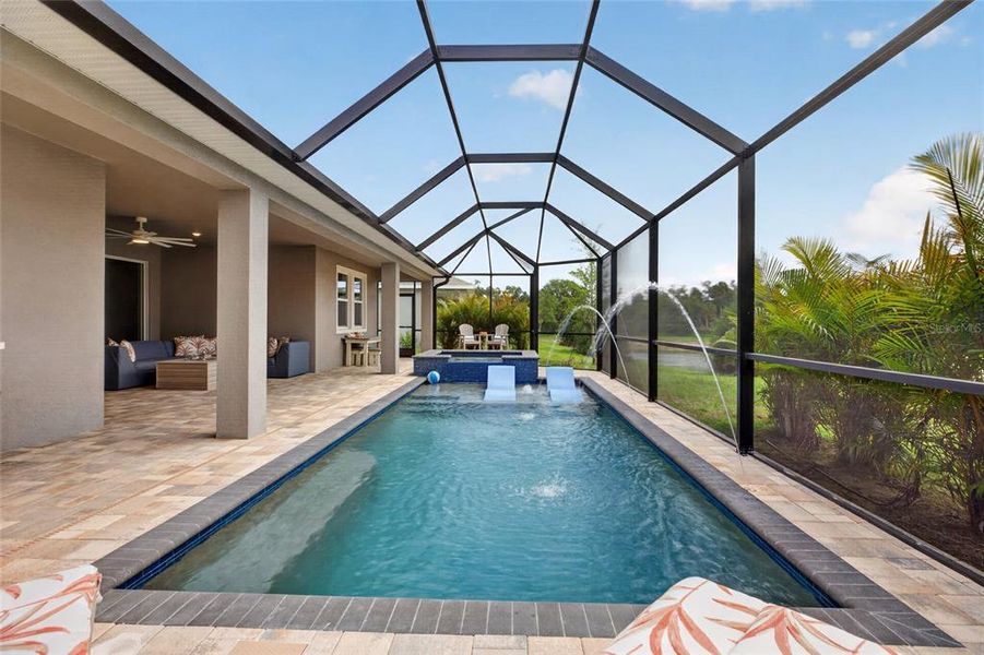 Exterior details and patio area of a home in Seaire, Parrish (Image 36).