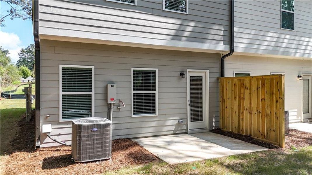 Exterior details and patio area of a home in , Austell (Image 3). Exterior details and patio area of a home in , Austell (Image 3).
