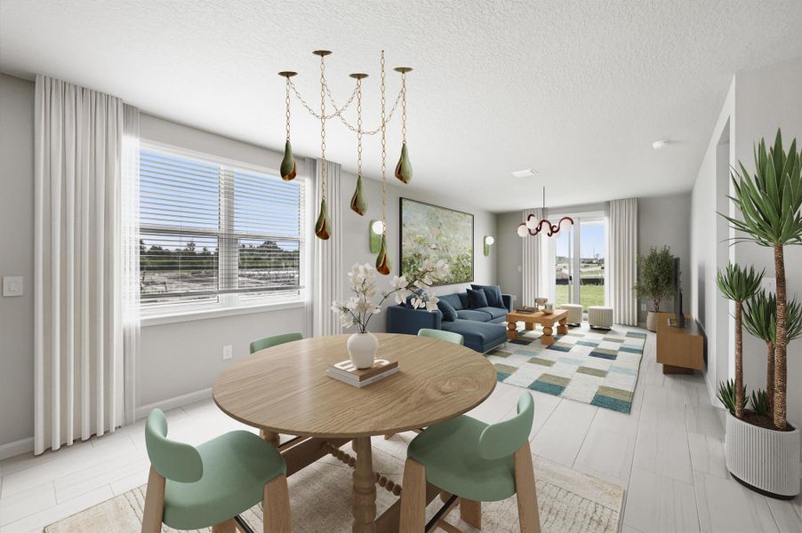 Furnished interior view inside a new home in Hampton Park - Classic Series, Vero Beach (Image 9). Furnished interior view inside a new home in Hampton Park - Classic Series, Vero Beach (Image 9).