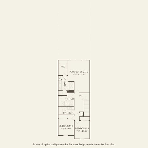 2D floor plan layout for the Trailwood - Interior Unit by Pulte Homes in Silverleaf Oaks, Winter Garden, FL (Image 5).