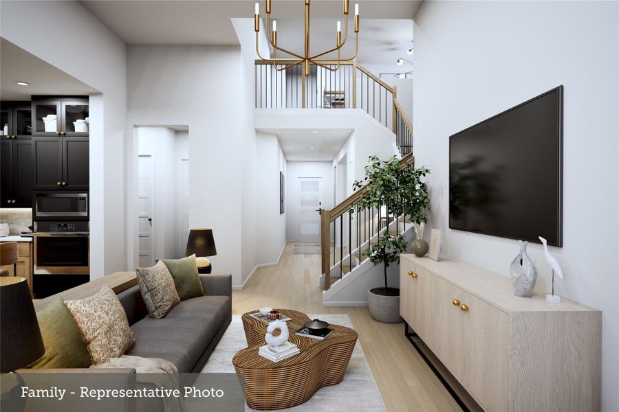 Furnished interior view inside a new home in ARTAVIA - Enclave Collection, Conroe (Image 9).