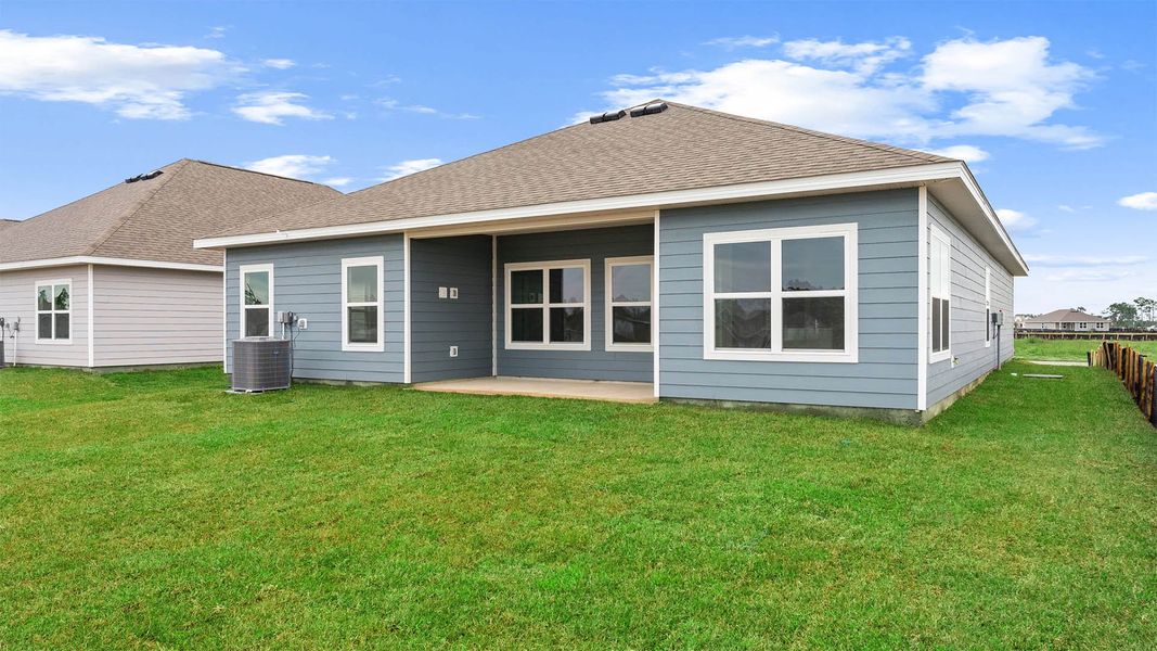 Exterior details and patio area of a home in Hodges Bayou Plantation, Panama City (Image 4). Exterior details and patio area of a home in Hodges Bayou Plantation, Panama City (Image 4).