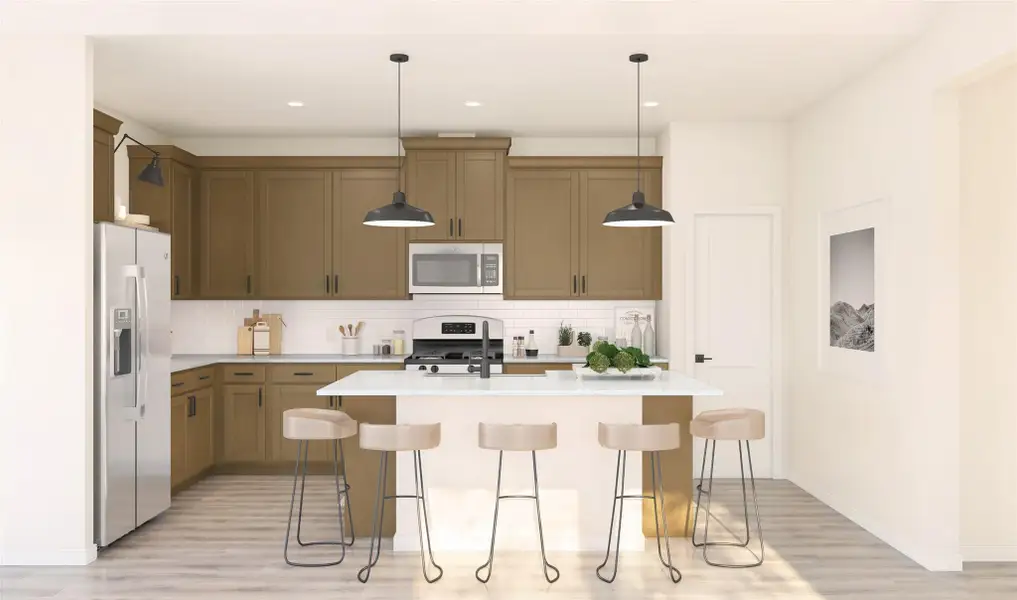 Lovely island ktichen (*Artist rendering used for illustration purposes only.)