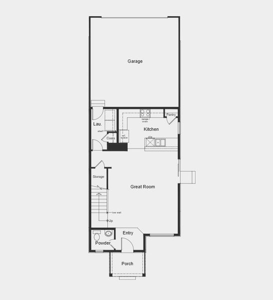 2D floor plan layout for the Plan 1762 Modeled by KB Home in Windler Wildflower, Aurora, CO (Image 9). 2D floor plan layout for the Plan 1762 Modeled by KB Home in Windler Wildflower, Aurora, CO (Image 9).