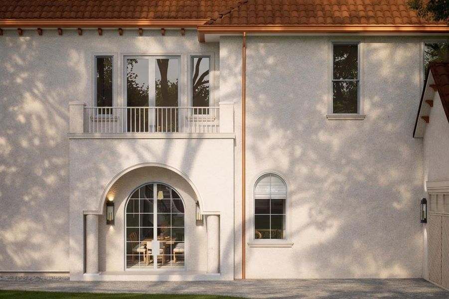 Exterior details and patio area of a home in , Dallas (Image 2). Exterior details and patio area of a home in , Dallas (Image 2).