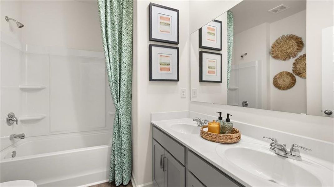 Furnished interior view inside a new home in Kingston Ranch at Lake Oconee, Buckhead (Image 43).