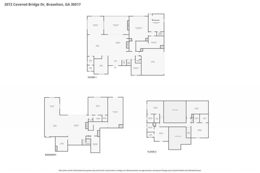 2D floor plan layout of this home in , Braselton, GA (Image 41).