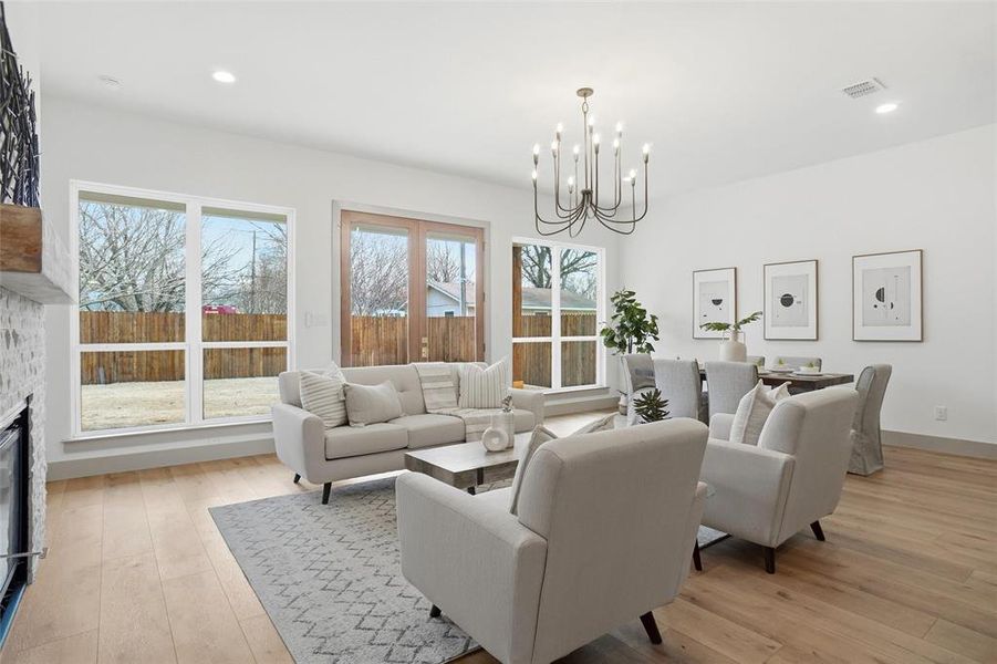 Furnished interior view inside a new home in , Roanoke (Image 9).
