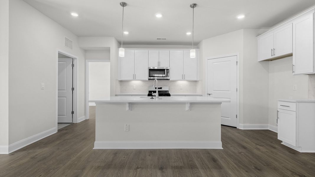 Furnished interior view inside a new home in The Villas at Kinsley, Jamestown (Image 7).