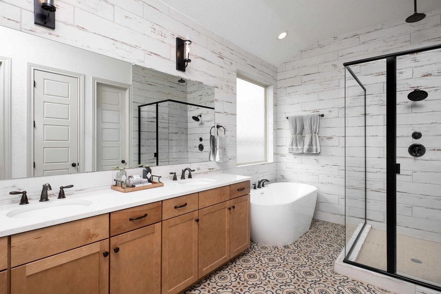 Representative furnished interior of a home built from the Blanco by Ashton Woods in The Heritage at Saddlebrook Ranch 70's, Schertz (Image 9).