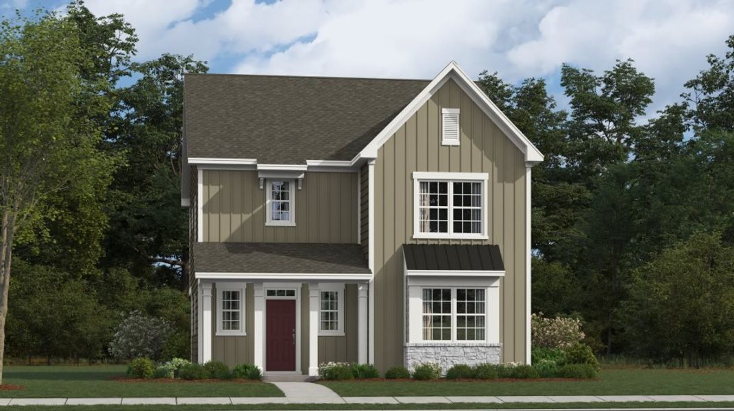 Representative exterior photo of a completed home built from the Elm by Lennar in Elizabeth: Arbor, Fort Mill, SC (Image 2).