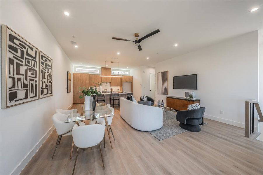Furnished interior view inside a new home in , Dallas (Image 11).
