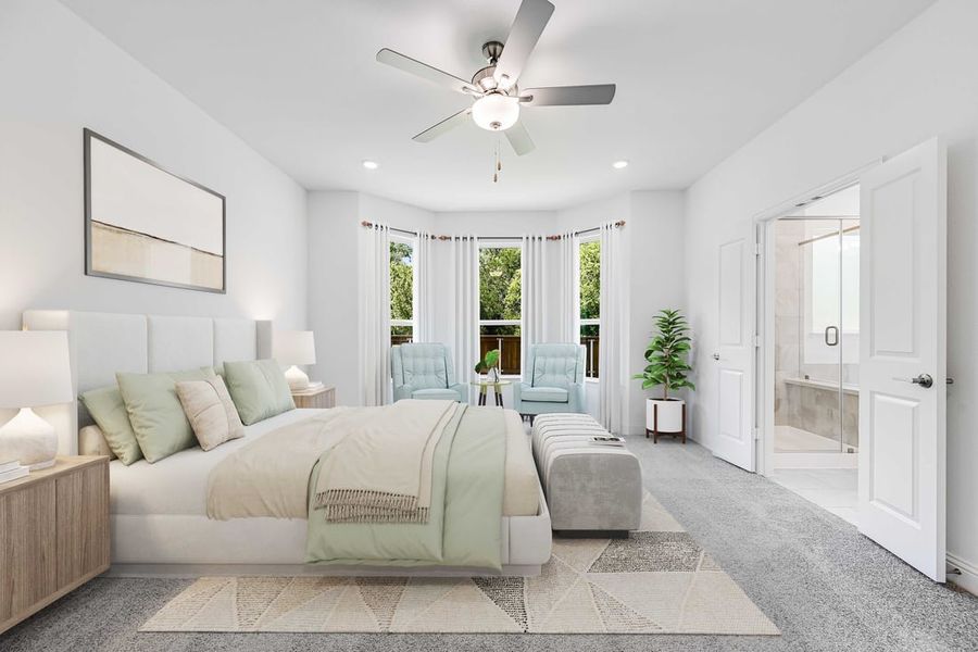 Representative furnished interior of a home built from the Camelia by Taylor Morrison in Stoneridge, Melissa (Image 6).