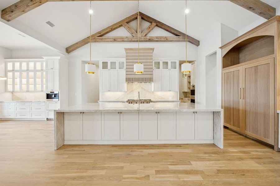 Looking into kitchen from family room