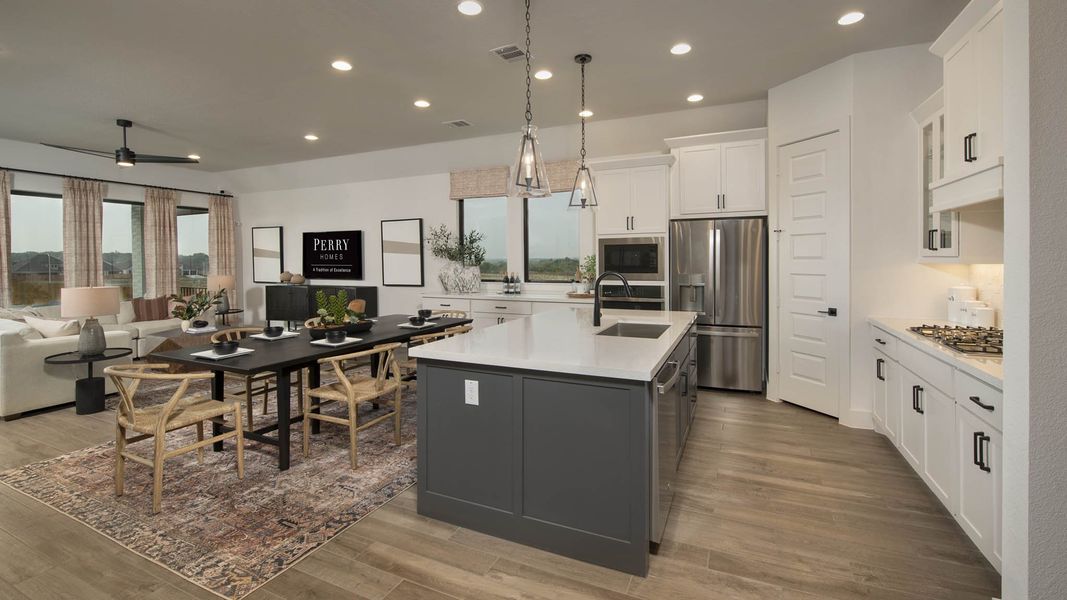Furnished interior view inside a new home in Parkside on the River West, Georgetown (Image 9).