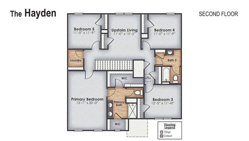 2D floor plan layout of this home in Eagle Creek, Bolivia, NC (Image 5).