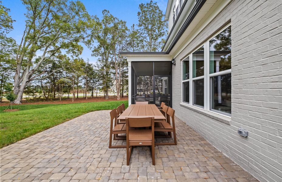 Exterior details and patio area of a home in Olmsted, Huntersville (Image 32). Exterior details and patio area of a home in Olmsted, Huntersville (Image 32).