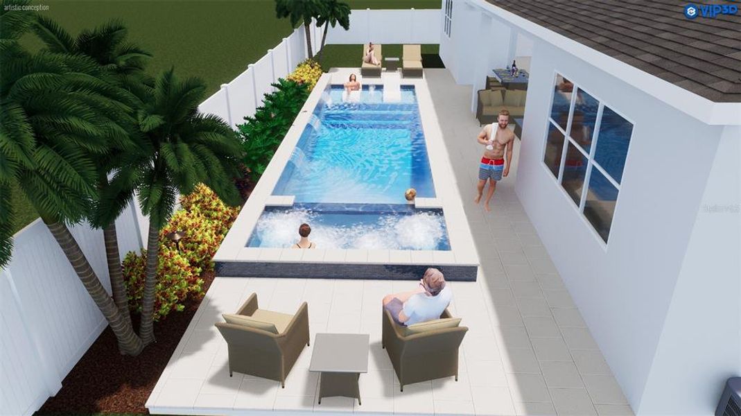 Furnished interior view inside a new home in City of Tampa, Tampa (Image 9).