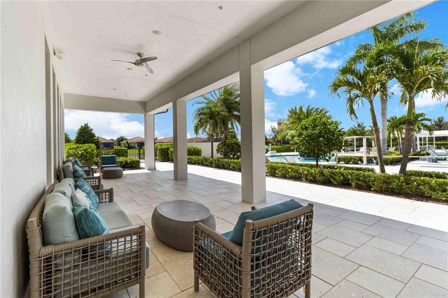 Lots of covered spaces to enjoy a quiet book or convo with friends.