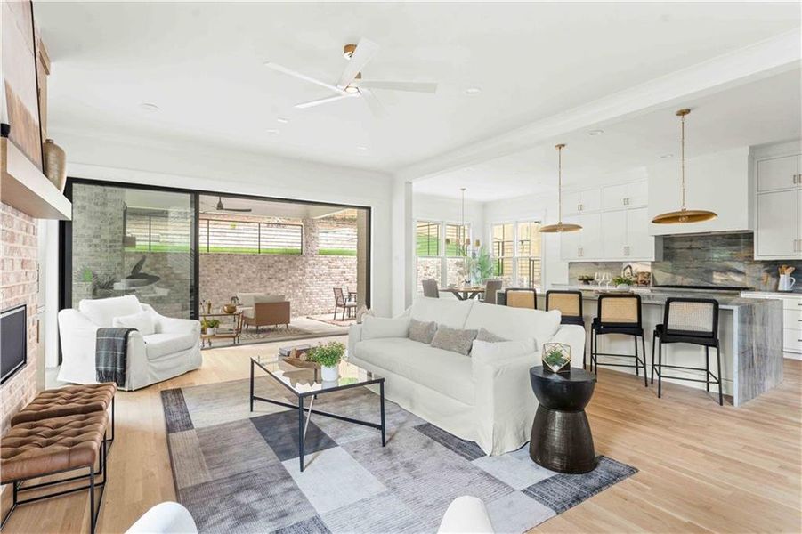Furnished interior view inside a new home in , Atlanta (Image 9).