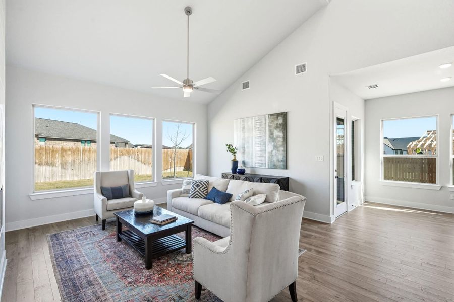 Furnished interior view inside a new home in Alsatian Oaks, Castroville (Image 7).