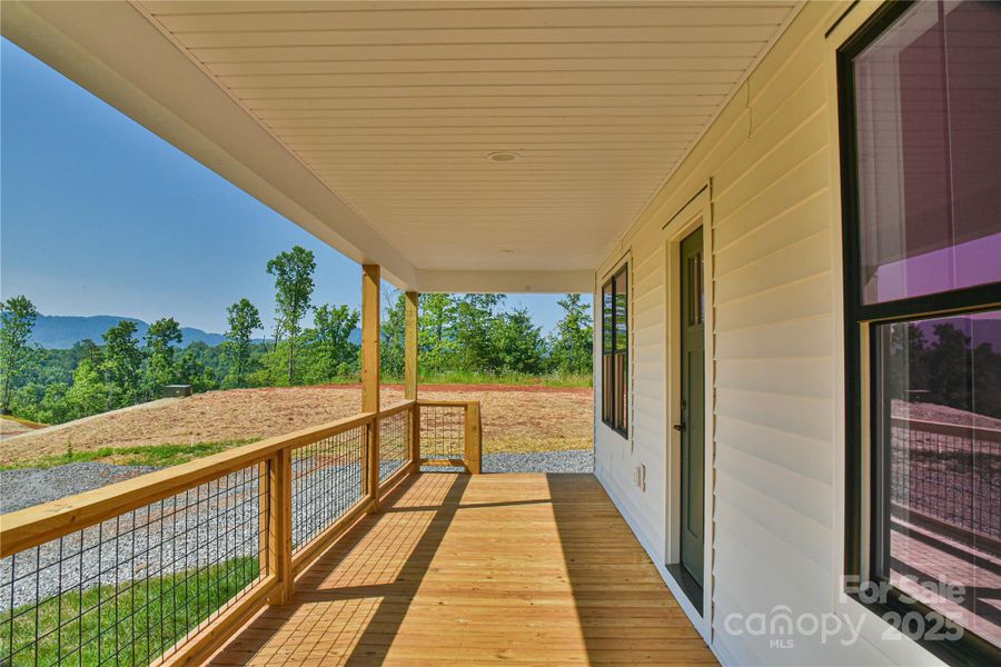 Spacious Covered Porch with Beautiful Long-Range Views