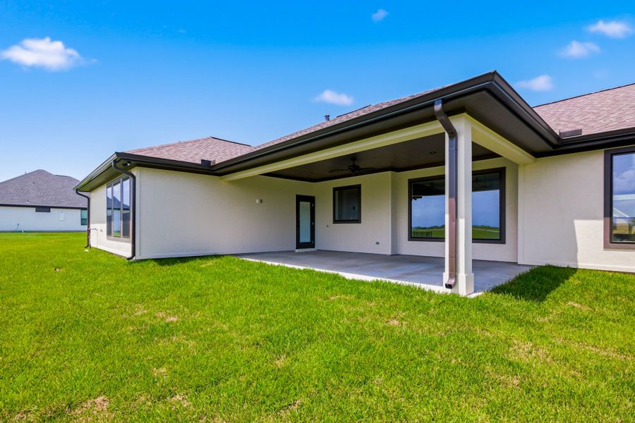 Exterior details and patio area of a home in Escalera Ranch 1833, Victoria (Image 34). Exterior details and patio area of a home in Escalera Ranch 1833, Victoria (Image 34).