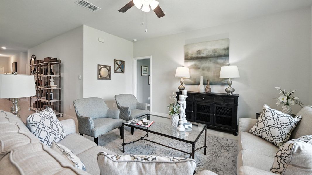 Furnished interior view inside a new home in Monarch at the Meadows, Krum (Image 12).