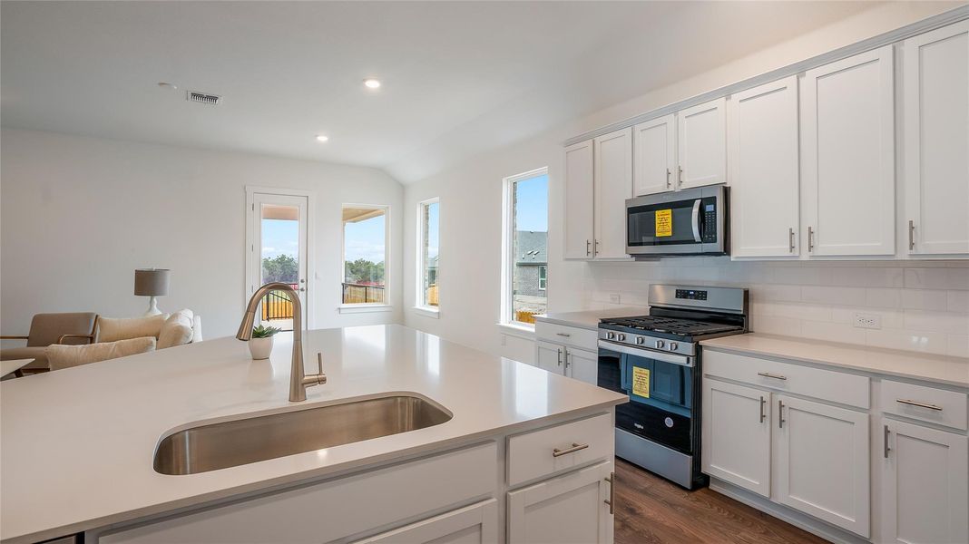 Furnished interior view inside a new home in Rosenbusch Ranch, Leander (Image 7). Furnished interior view inside a new home in Rosenbusch Ranch, Leander (Image 7).