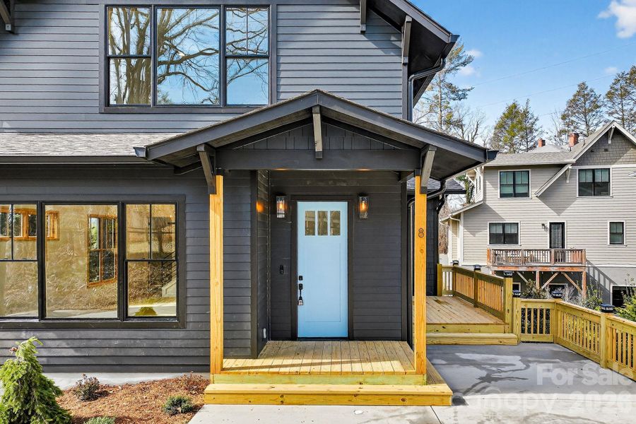 Exterior details and patio area of a home in , Asheville (Image 4).