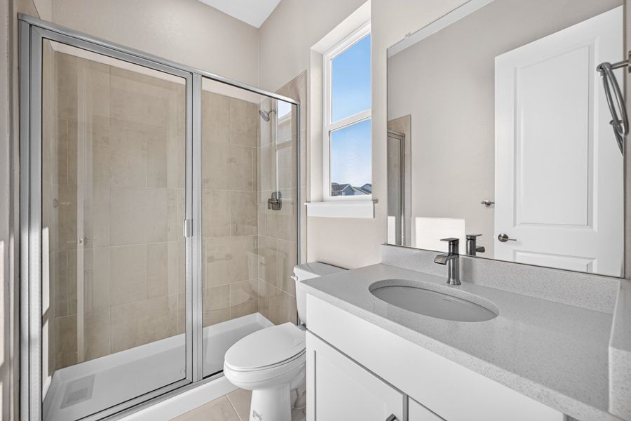 Furnished interior view inside a new home in Trailstone, Arvada (Image 17).