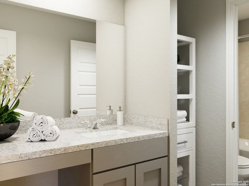 Furnished interior view inside a new home in Cinco Lakes, San Antonio (Image 22).