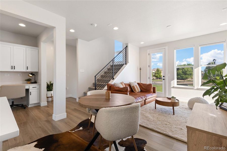 Furnished interior view inside a new home in Haskins Station, Arvada (Image 30). Furnished interior view inside a new home in Haskins Station, Arvada (Image 30).